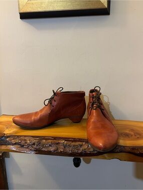 Tan Leather Chukka Boots by chocolate Size 40